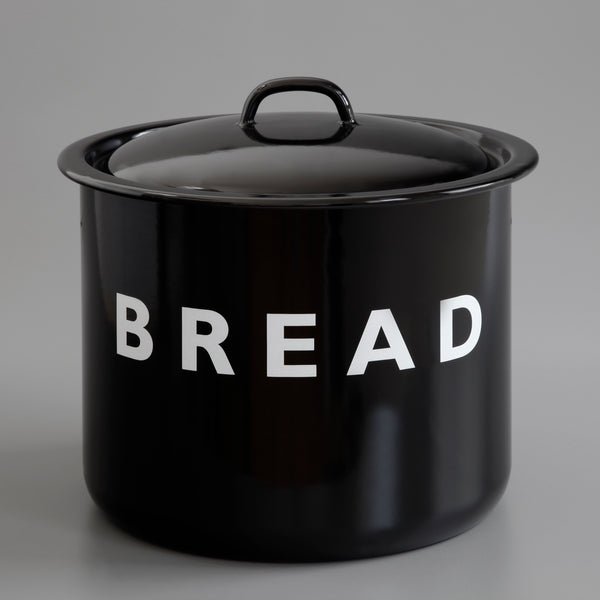 Enamel Bread Bin Black