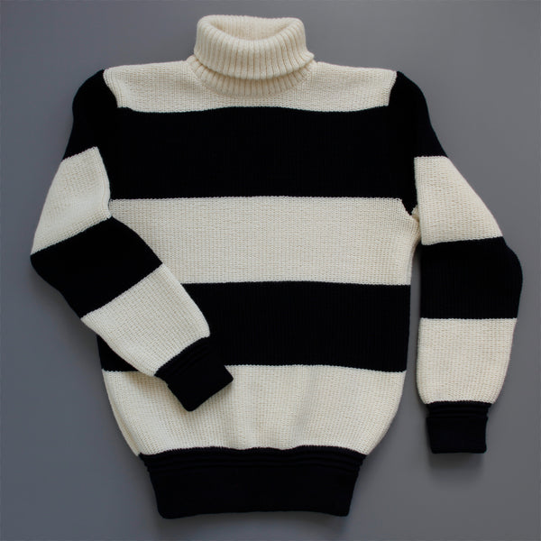 Block Stripe Sweater Navy